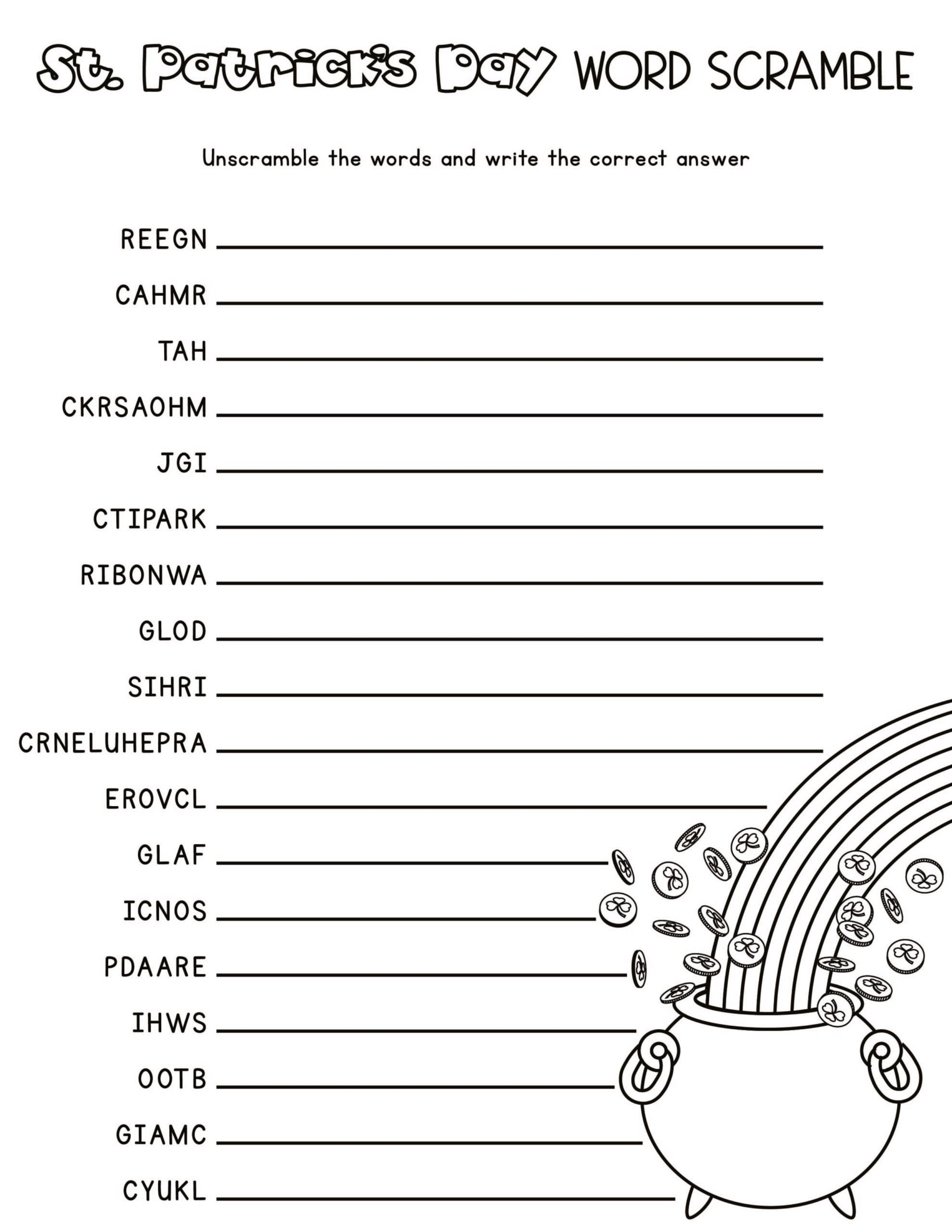 Free Printable St Patrick s Day Activity Sheets For Kids Free Printable St Patrick s Day Activity Sheets For Kids