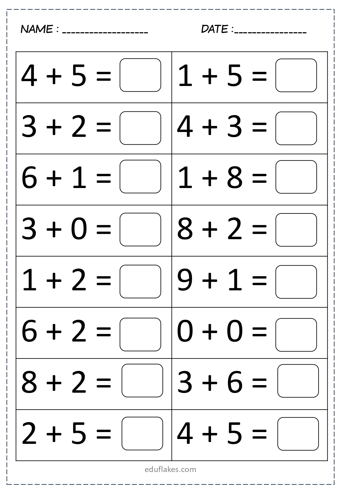addition worksheets for grade 1