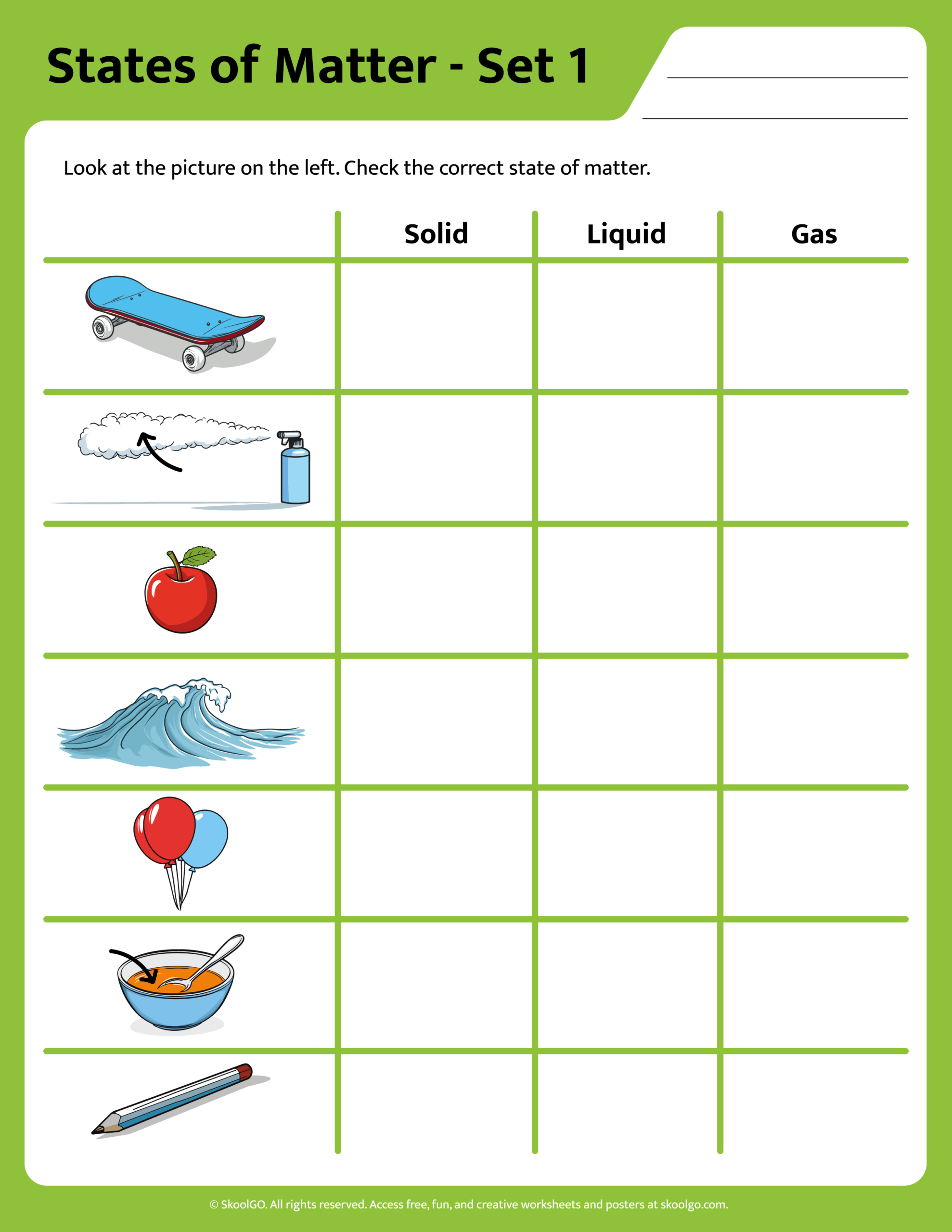 Free States Of Matter Worksheet Set For Grades 1 4 Free States Of Matter Worksheet Set For Grades 1 4