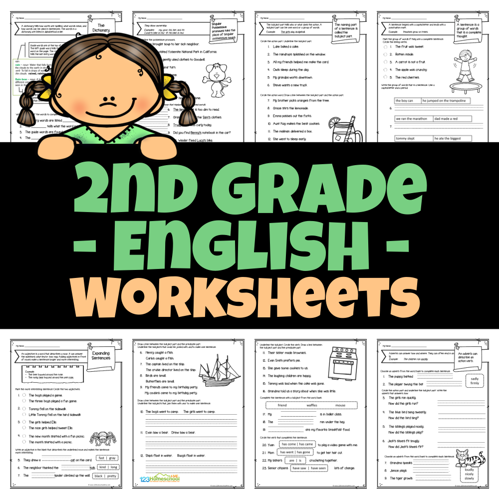 Grade 2 English Worksheets 123 Homeschool 4 Me