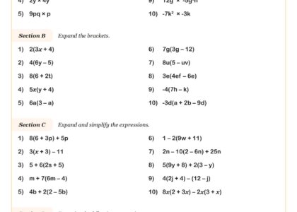 Greatest Common Factor Worksheet Algebra I PDF Worksheets