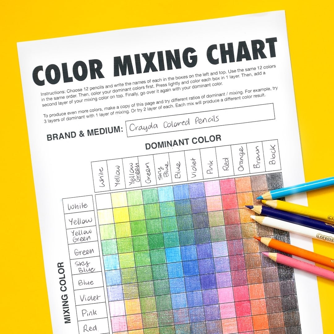How To Make Any Color From 12 Colored Pencils