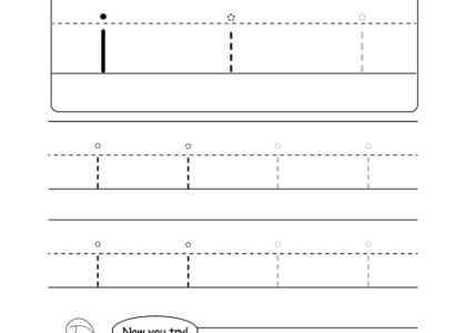 Lowercase Letter i Tracing Worksheet Doozy Moo