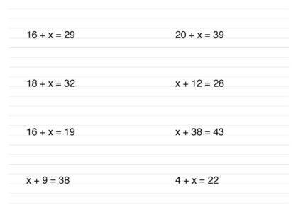 Math Worksheet Collection Solving One Step Equations Media4Math