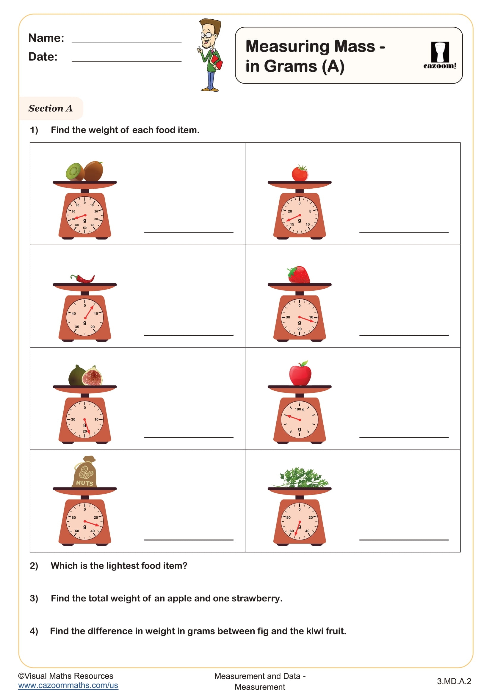 Measurement Worksheets With Answers Grade K 5