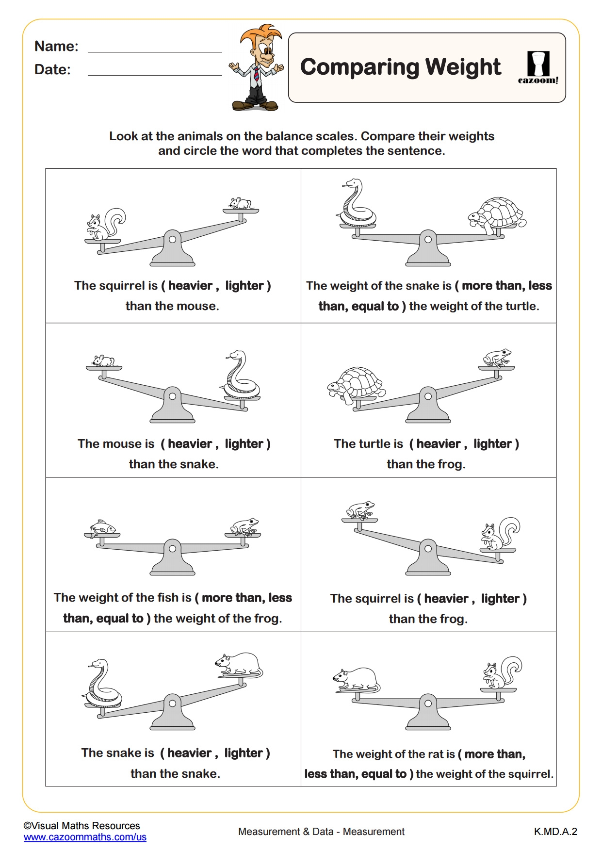 Measurement Worksheets With Answers Grade K 5