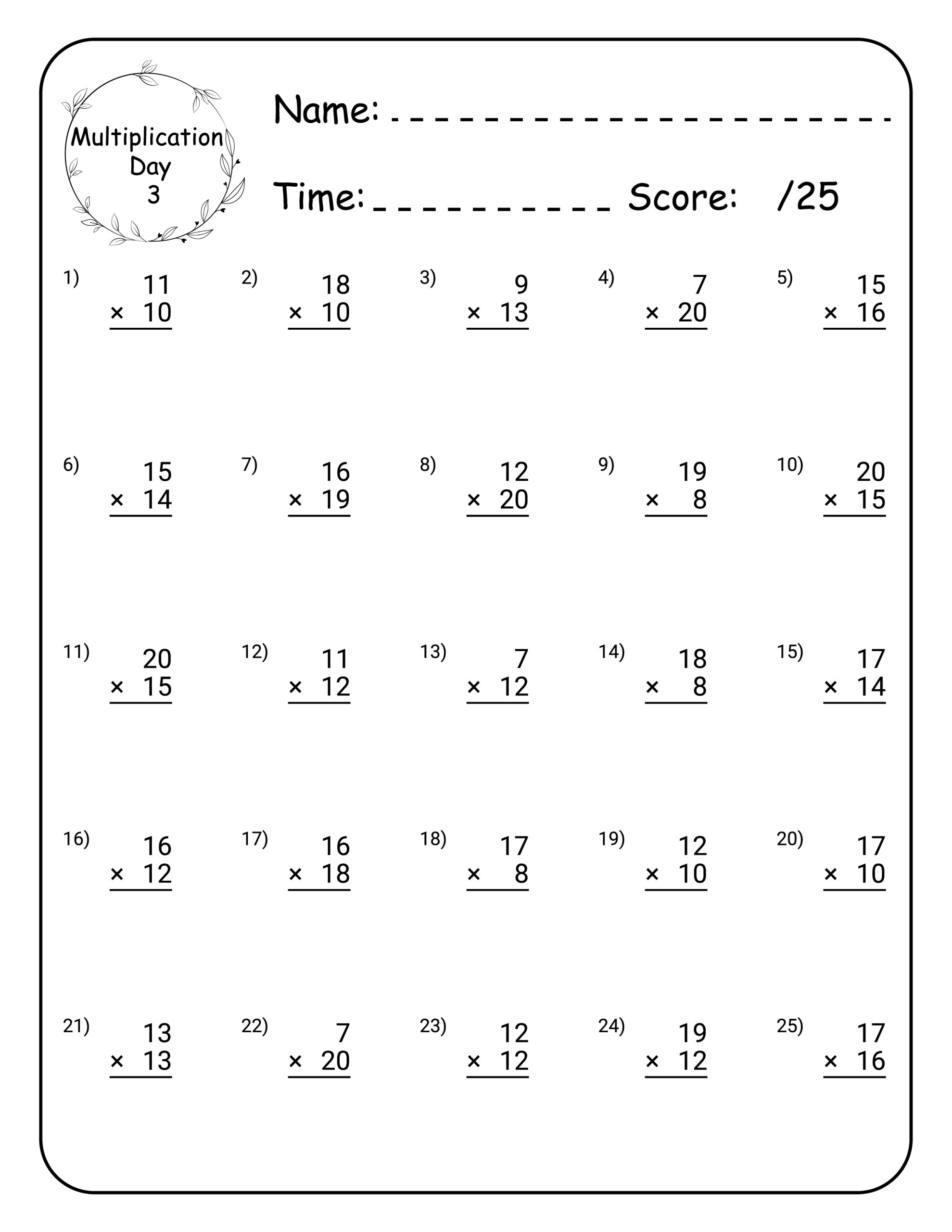 Multiplication Math Workbook For Grade 5 100 Practice Pages 100 Day Multiplication Worksheet Made By Teachers Multiplication Math Workbook For Grade 5 100 Practice Pages 100 Day Multiplication Worksheet Made By Teachers