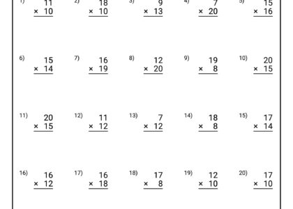 Multiplication Math Workbook For Grade 5 100 Practice Pages 100 Day Multiplication Worksheet Made By Teachers