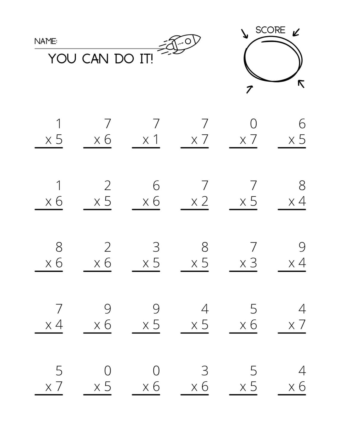 single digit multiplication worksheets single digit multiplication worksheets