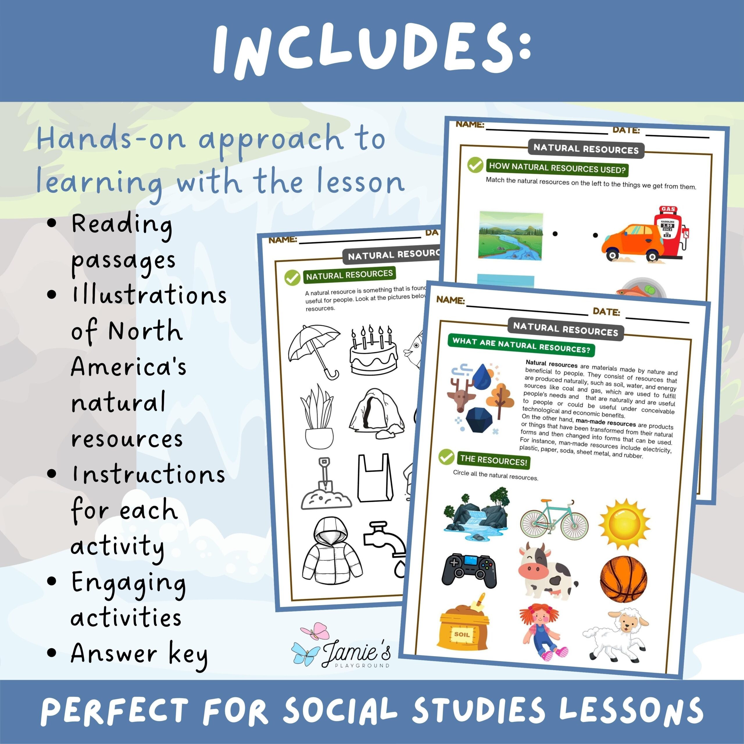 Natural Resources Activity Worksheets 3rd Grade Social Studies Classful Natural Resources Activity Worksheets 3rd Grade Social Studies Classful