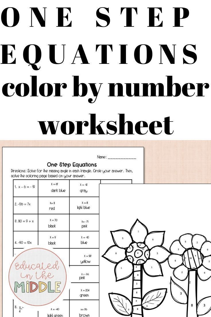 1 step equations worksheet 1 step equations worksheet