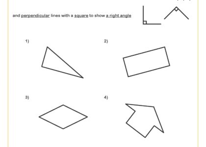 Parallel And Perpendicular Lines Worksheet PDF Printable Geometry Worksheets