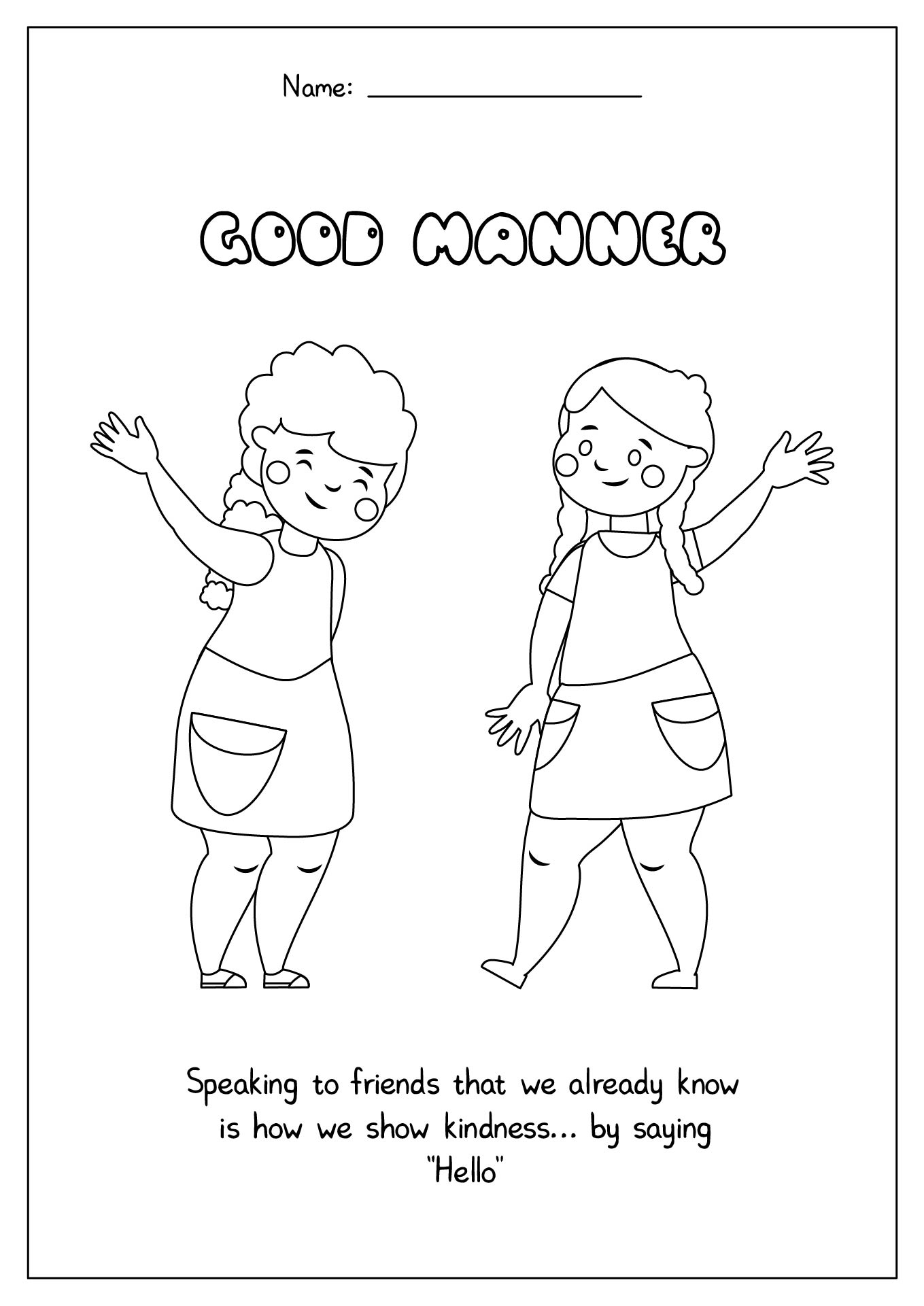 Preschool Manners Coloring Pages 10 Free PDF Printables Printablee
