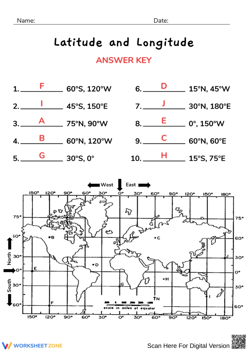 latitude and longitude practice worksheets