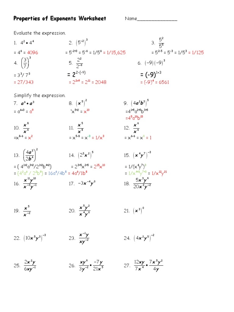 Properties Of Exponents Worksheet 4 A 2 B 1 x Y Download Worksheets Library Properties Of Exponents Worksheet 4 A 2 B 1 x Y Download Worksheets Library