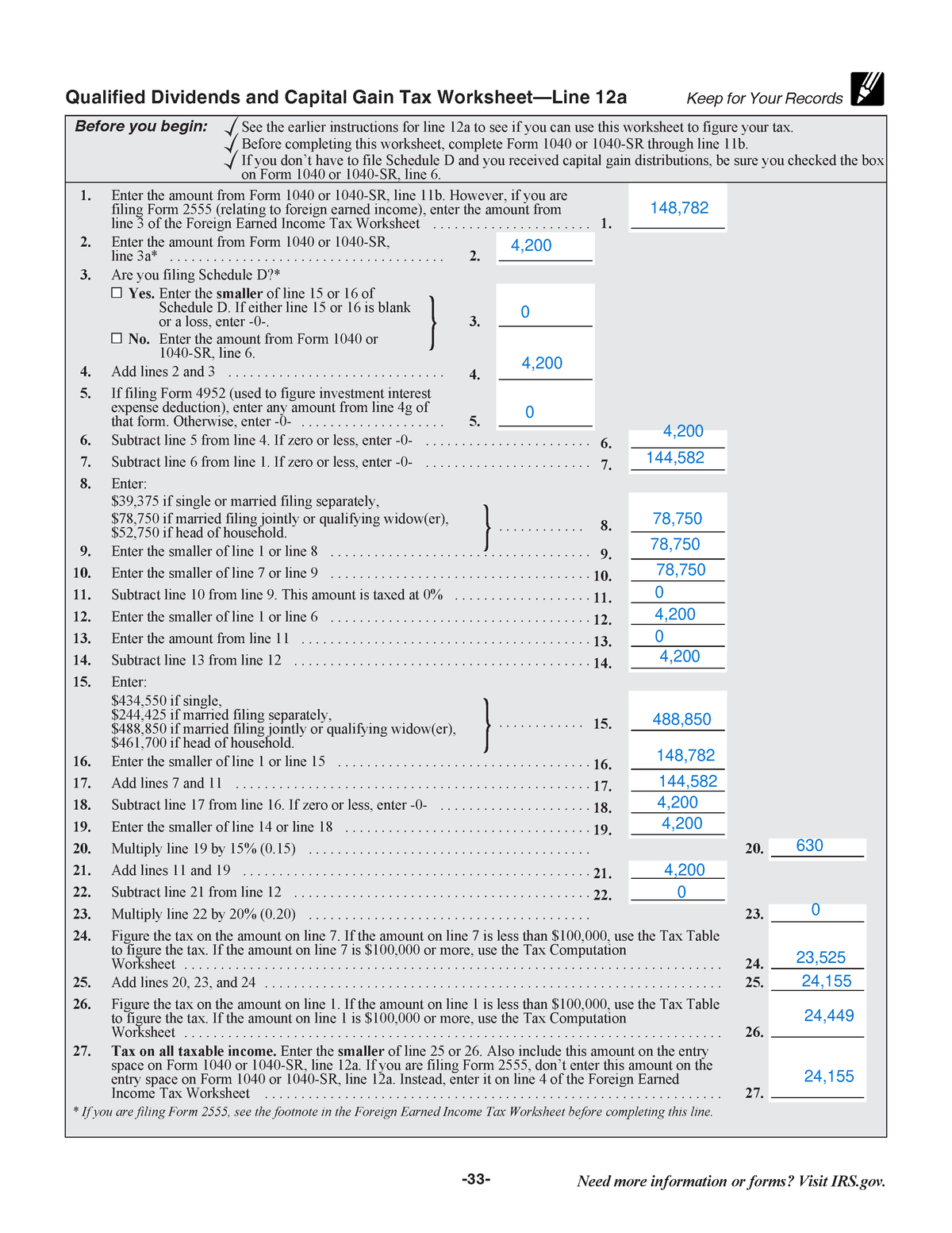 qualified dividends and capital tax worksheet qualified dividends and capital tax worksheet