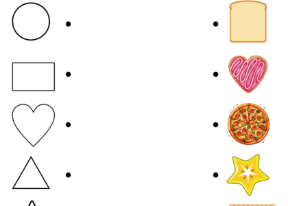 Shapes Matching Food Worksheet For Kindergarten Made By Teachers