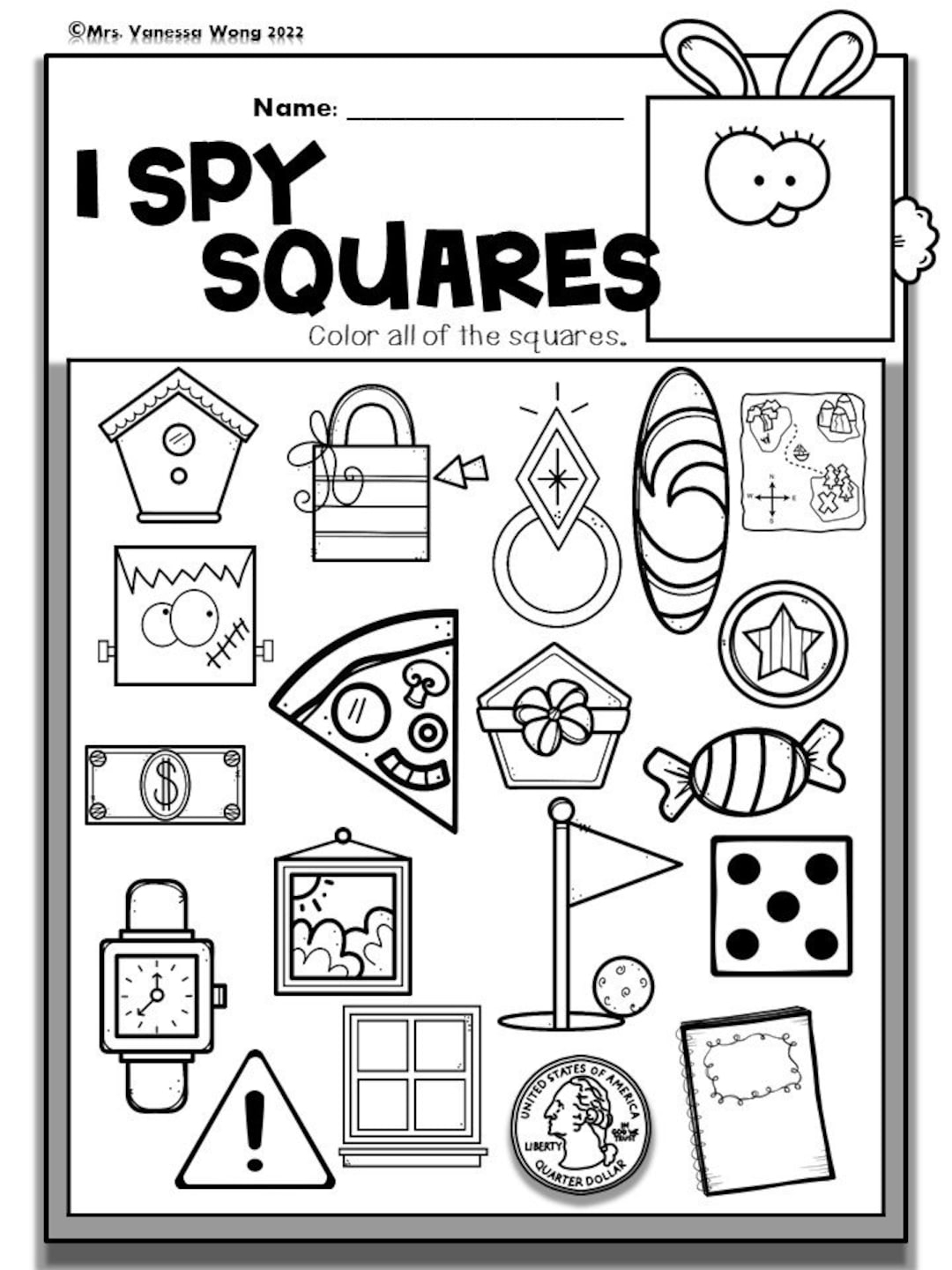 Shapes Worksheets Bundle Preschool Kindergarten Math Activity PDF Pattern Etsy