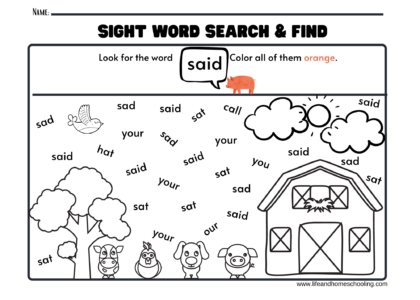 Sight Words Printable Activity Worksheets Made By Teachers