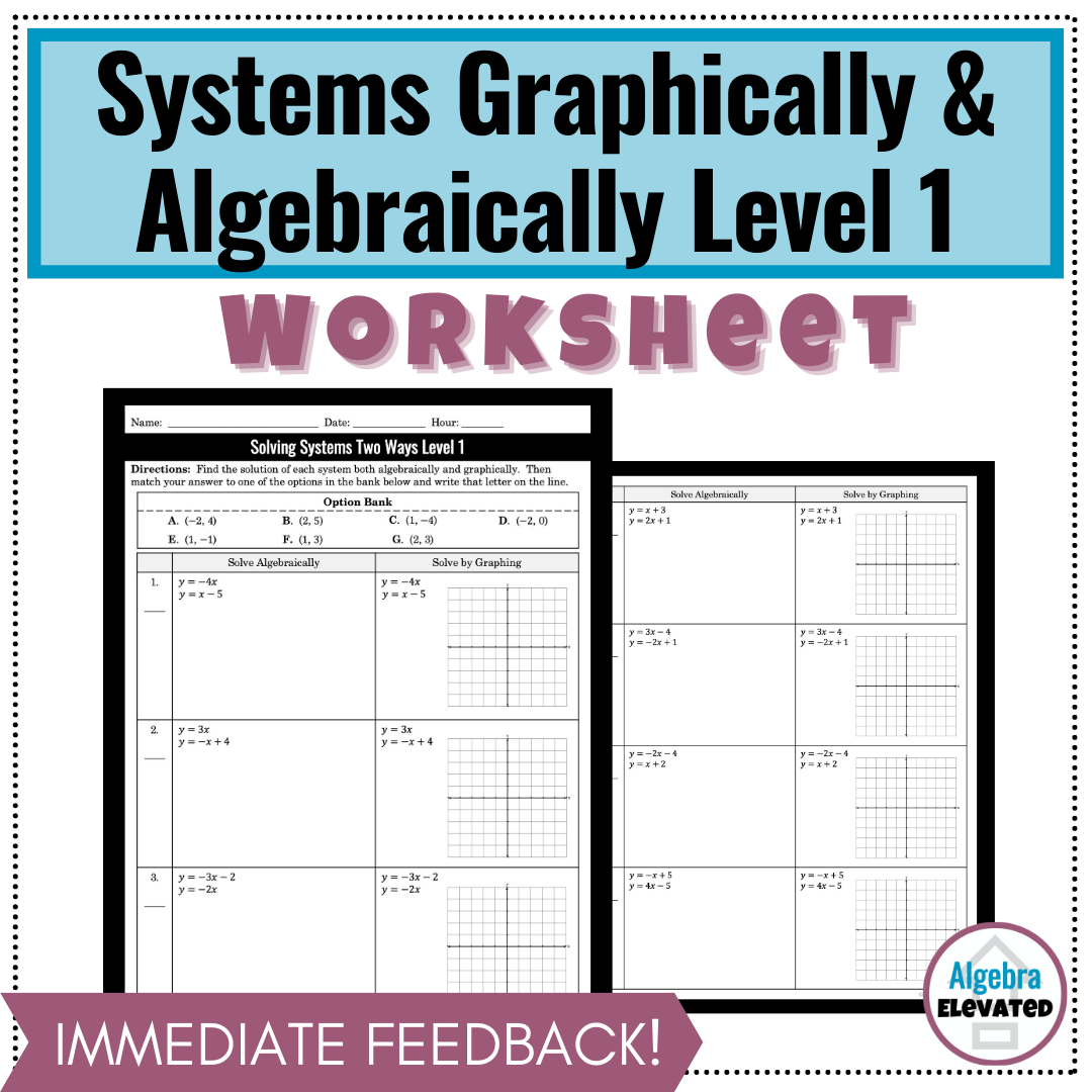 solving systems by substitution worksheet solving systems by substitution worksheet