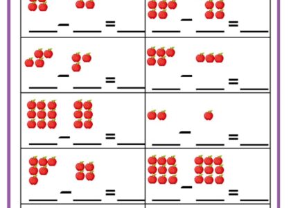 Subtraction Worksheets For Kindergarten