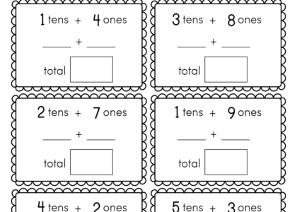 Tens And Ones Worksheet For 1st Grade Free Printable 