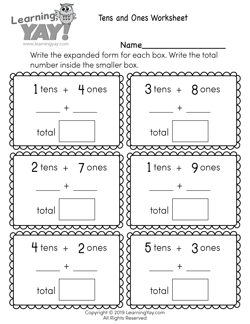 Tens And Ones Worksheet For 1st Grade Free Printable Tens And Ones Worksheet For 1st Grade Free Printable