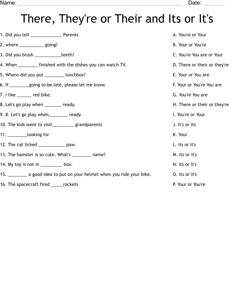 there their they re worksheet there their they re worksheet