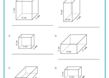 Volume And Surface Area Of Rectangular Prisms K12 Math Worksheets