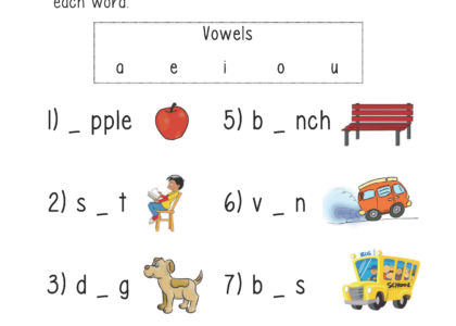 Vowels Worksheets Short Vowel Sounds Worksheet